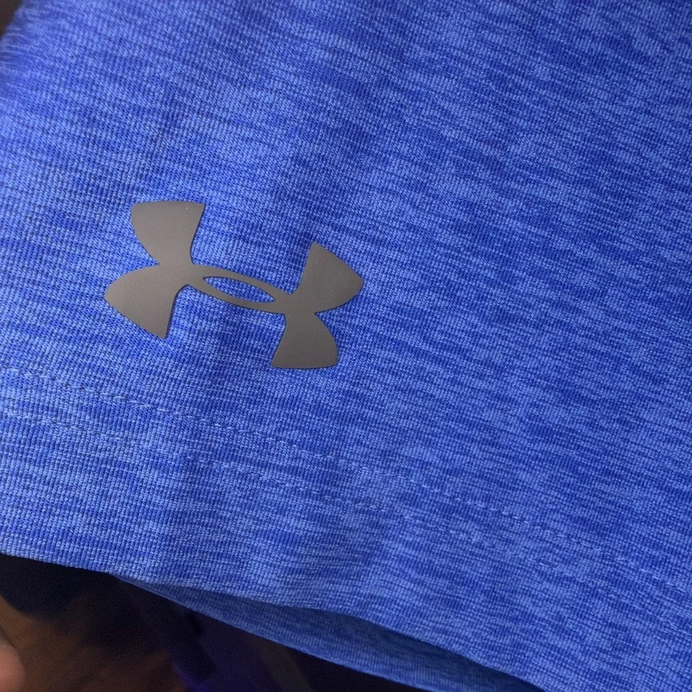 XL Under Armour Men's Polo Heat Gear Blue Yellow Extra Large